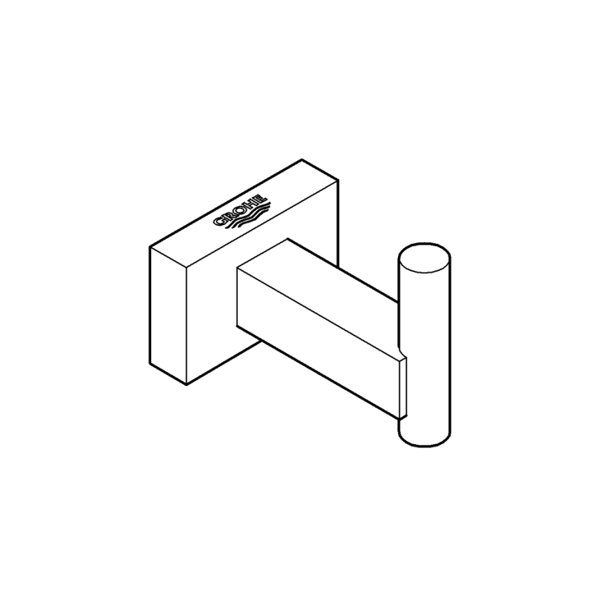 GROHE 40511AL1 - Gancio per accappatoio ESSENTIALS CUBE grafite
