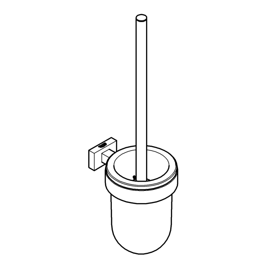 GROHE 40513AL1 - Set per la pulizia del WC ESSENTIALS CUBE grafite