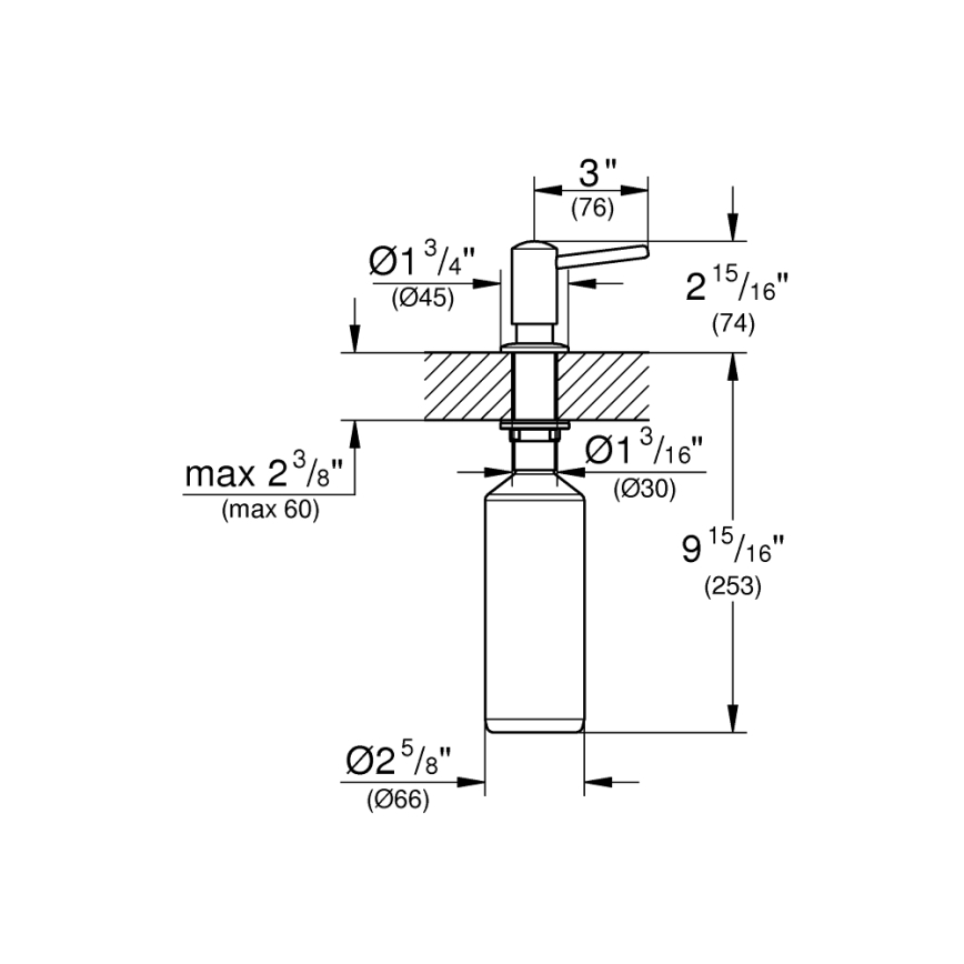 GROHE 40536000 - Dosatore di sapone CONTEMPORARY 400 ml cromo lucido