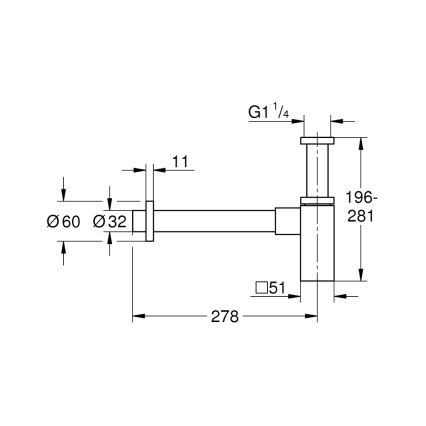 GROHE 40564A00 - Sifone SIFONI grafite
