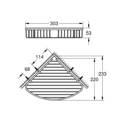 GROHE 40663001 - Portasapone a rete BAUCOSMOPOLITAN in cromo lucido
