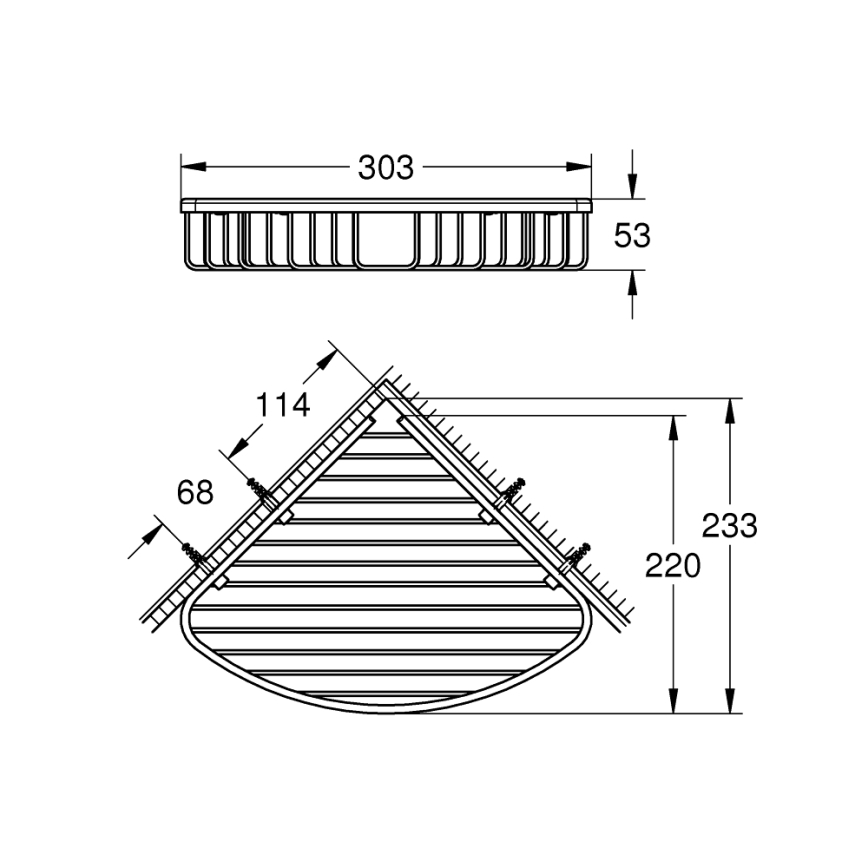 GROHE 40663001 - Portasapone a rete BAUCOSMOPOLITAN in cromo lucido