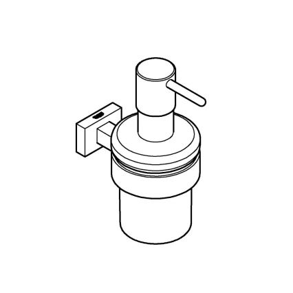 GROHE 40756001 - Dispenser per sapone liquido ESSENTIALS CUBE 160 ml cromo lucido