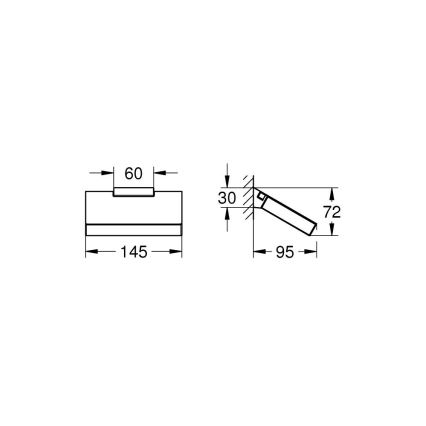 GROHE 40781000 - Porta carta igienica SELECTION CUBE cromo lucido