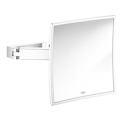 GROHE 40808000 - Specchio cosmetico SELECTION CUBE 22,3 × 22,3 cm cromo lucido