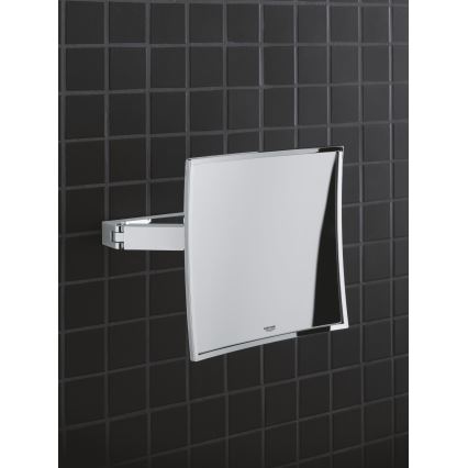 GROHE 40808000 - Specchio cosmetico SELECTION CUBE 22,3 × 22,3 cm cromo lucido
