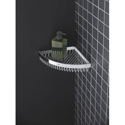 GROHE 40809000 - Portasapone in filo SELECTION CUBE 20 × 20 cm, cromo lucido