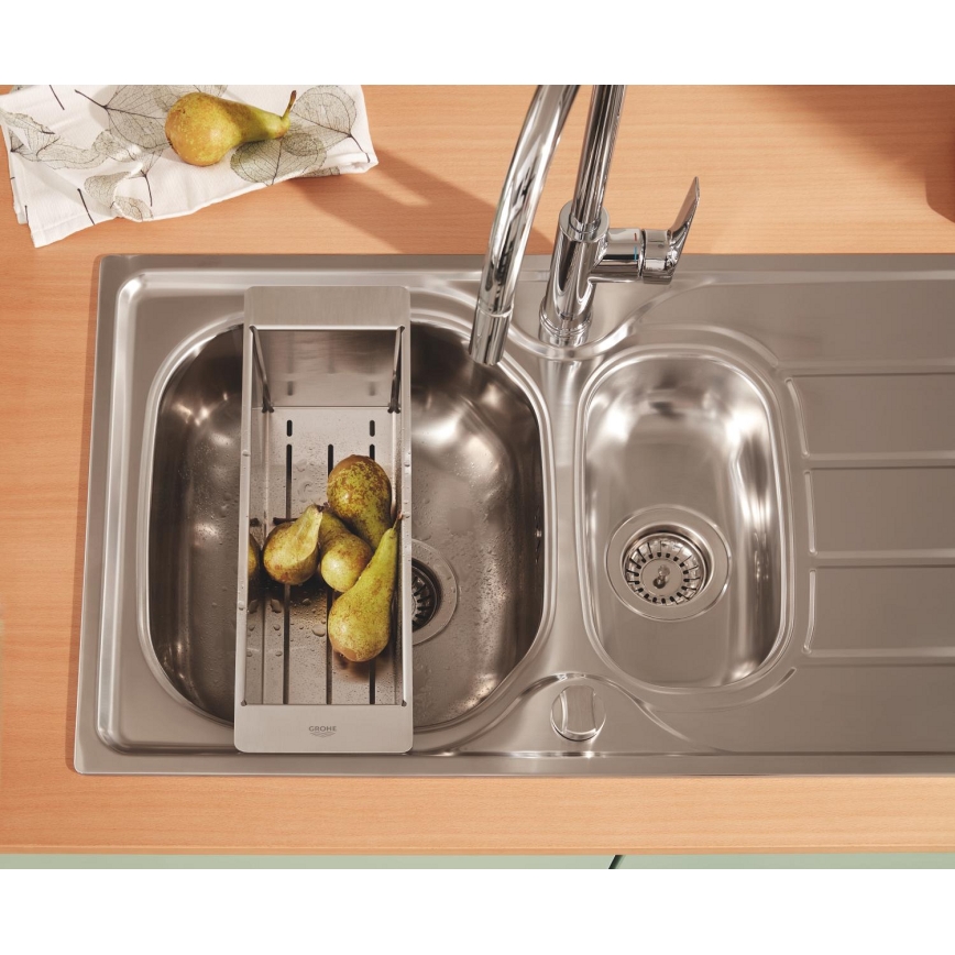 GROHE 40852SD0 - Scolatoio multifunzione 450 × 150 × 100 mm in acciaio inox