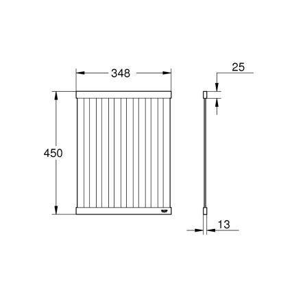 GROHE 40856SD0 - Gocciolatoio 450 × 348 mm, acciaio inox spazzolato