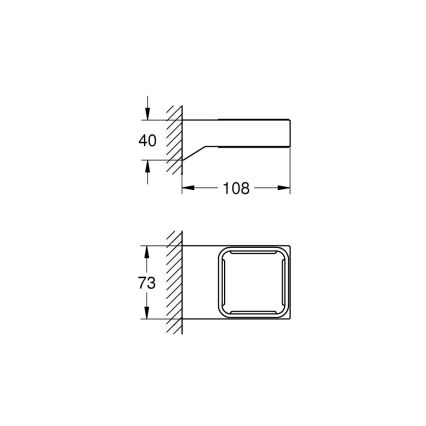 GROHE 40865000 - Supporto SELECTION CUBE in cromo lucido