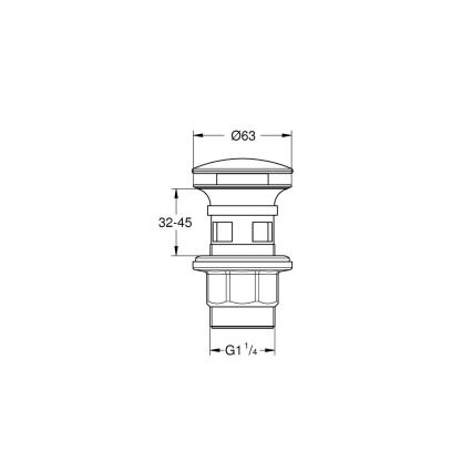GROHE 40869000 - Set di scarico Ø 63 mm, cromo lucido
