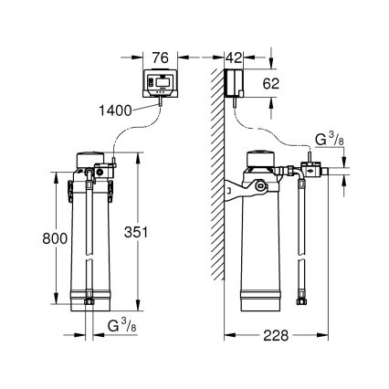 GROHE 40875000 - Kit di avviamento filtro BLUE, cromo lucido