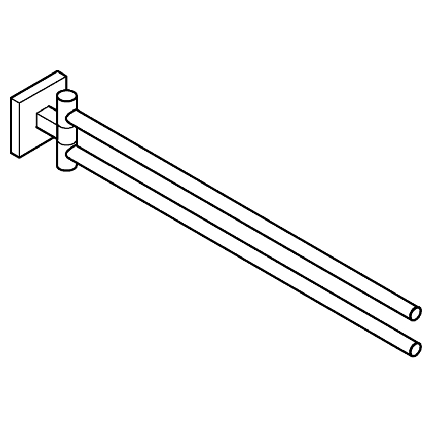 GROHE 409762430 - Porta asciugamani START CUBE 438 mm nero