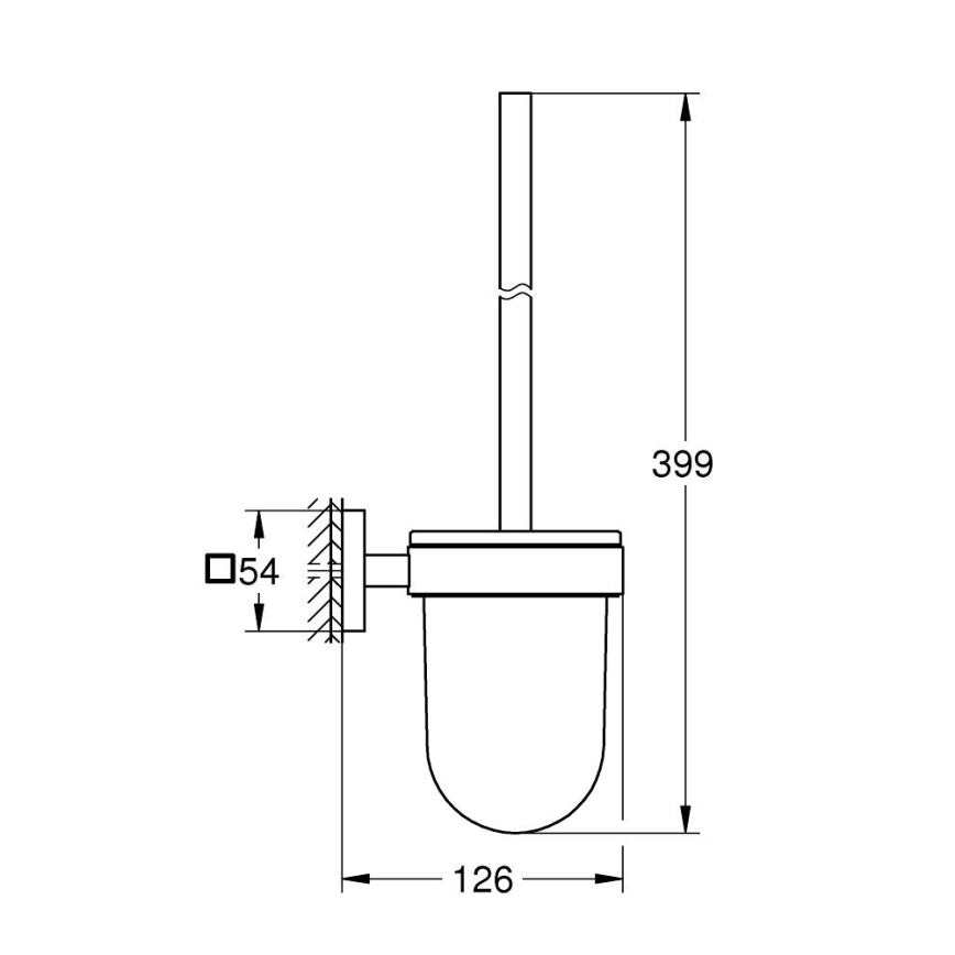 GROHE 40977000 - Set per la pulizia del WC START CUBE cromo lucido