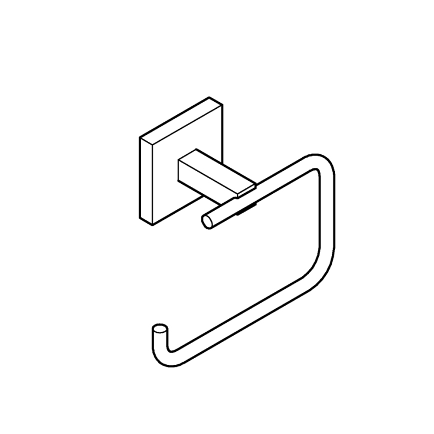 GROHE 40978DC0 - Porta carta igienica START CUBE in acciaio inox