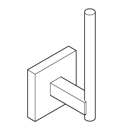 GROHE 40979DC0 - Porta riserva per carta igienica START CUBE cromo lucido