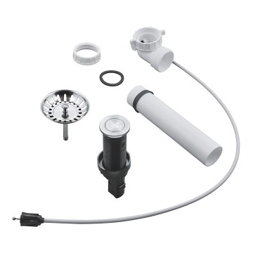 GROHE 40986SD0 - Set di scarico per lavelli da cucina Ø 35 mm in acciaio inox