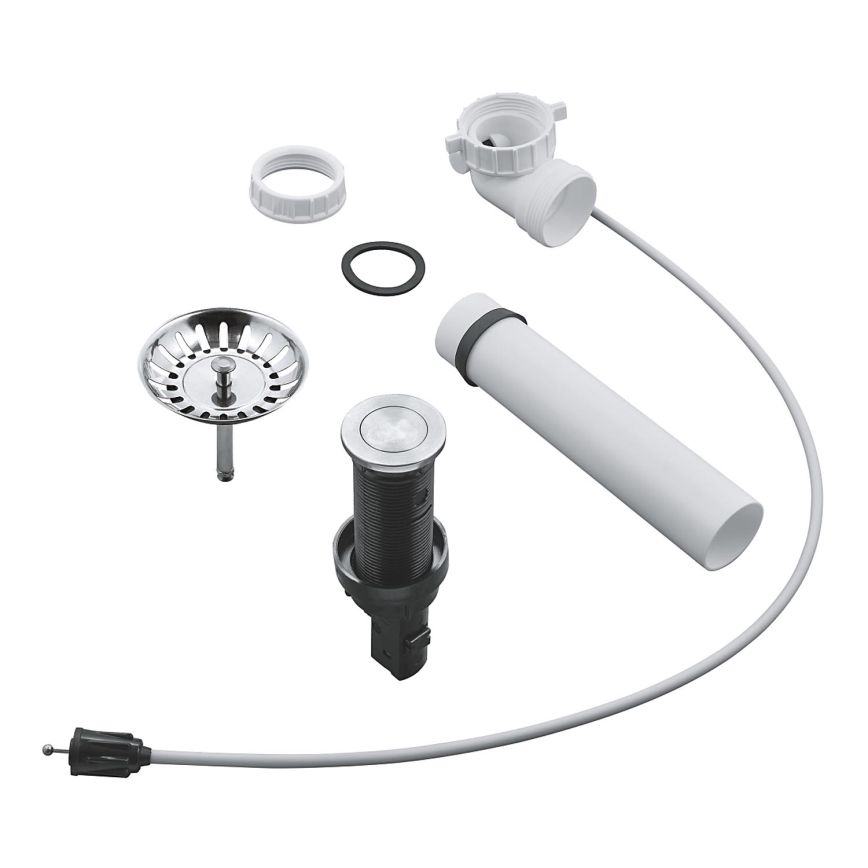 GROHE 40986SD0 - Set di scarico per lavelli da cucina Ø 35 mm in acciaio inox