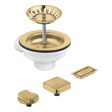 GROHE 40996GN0 - Set di scarico per lavelli da cucina, dorato