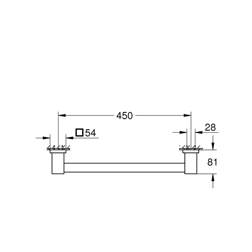 GROHE 410952430 - Maniglione per vasca START CUBE 504 mm nero