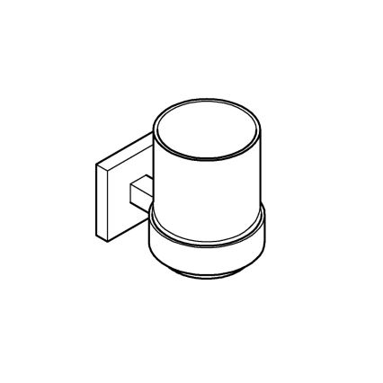 GROHE 410972430 - Bicchiere con supporto START CUBE, nero