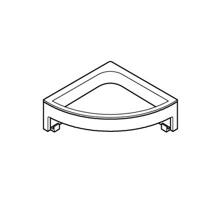 GROHE 41106000 - Ripiano angolare per doccia START CUBE 16 cm, cromo lucido