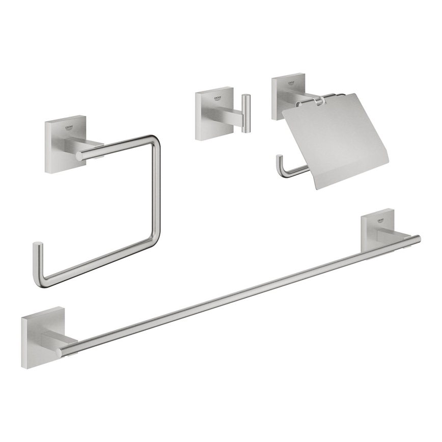 GROHE 41115DC0 - Set di accessori START CUBE 558 mm, finitura cromo lucido