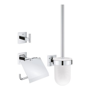 GROHE 41123000 - Set di accessori per WC 3 in 1, cromo lucido