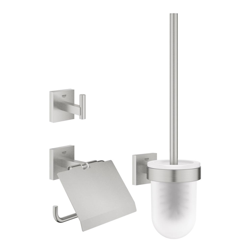GROHE 41123DC0 - Set di accessori START CUBE in acciaio inox