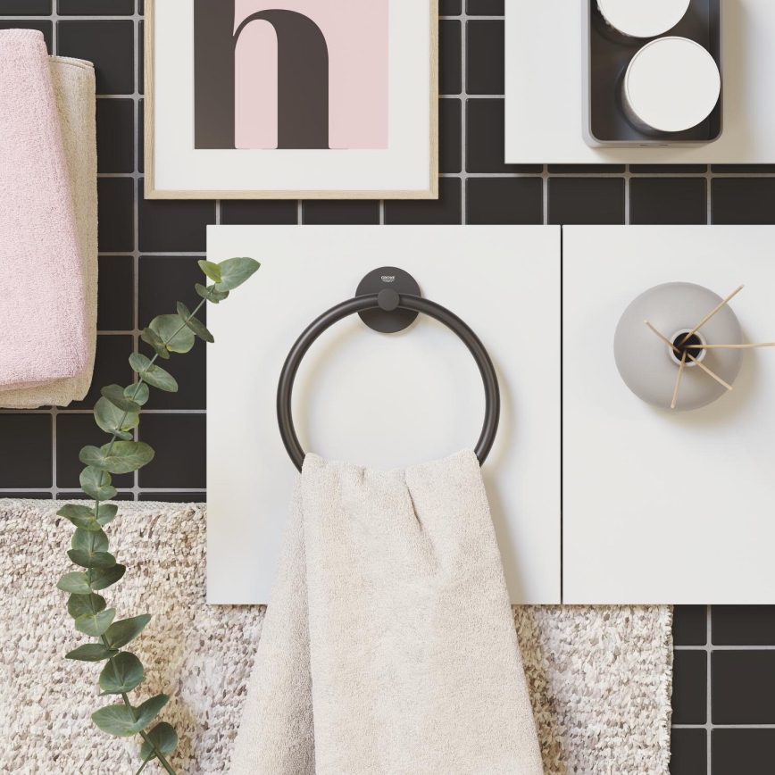 GROHE 411742430 - Porta asciugamani START 180 mm nero