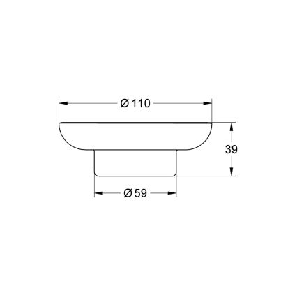 GROHE 41182000 - Portasapone START 110 mm trasparente