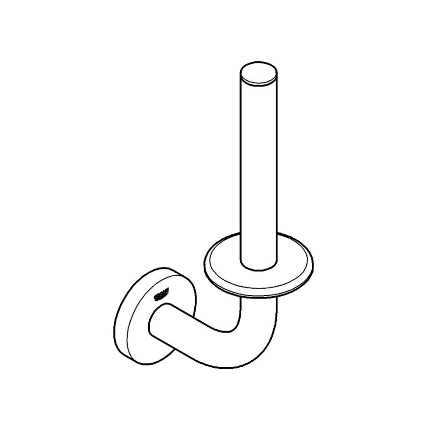 GROHE 41186DC0 - Portarotolo per carta igienica di riserva 116 x 232 mm acciaio inossidabile