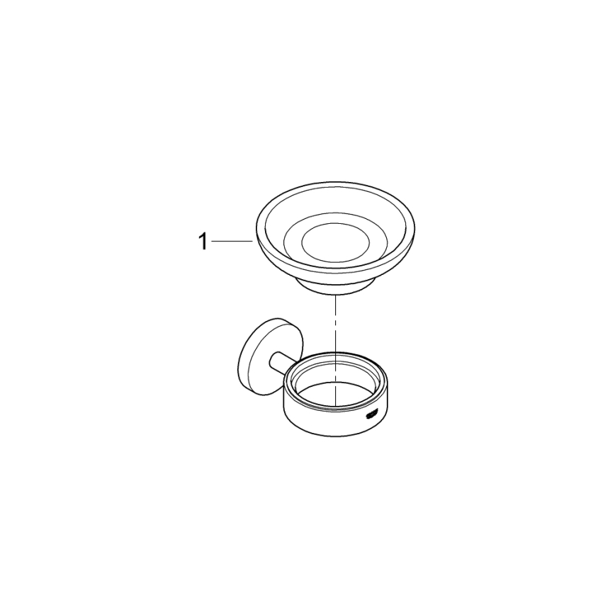 GROHE 41193DC0 - Portasapone con supporto START in acciaio inossidabile