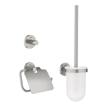 GROHE 41204DC0 - Set di accessori per WC 3-in-1 START in acciaio inox