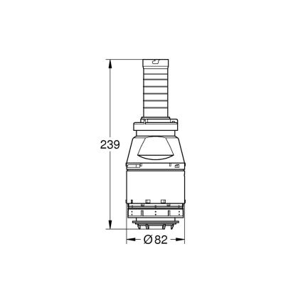 GROHE 42690000 - Valvola di scarico servo, senza sede della valvola e senza prolunga