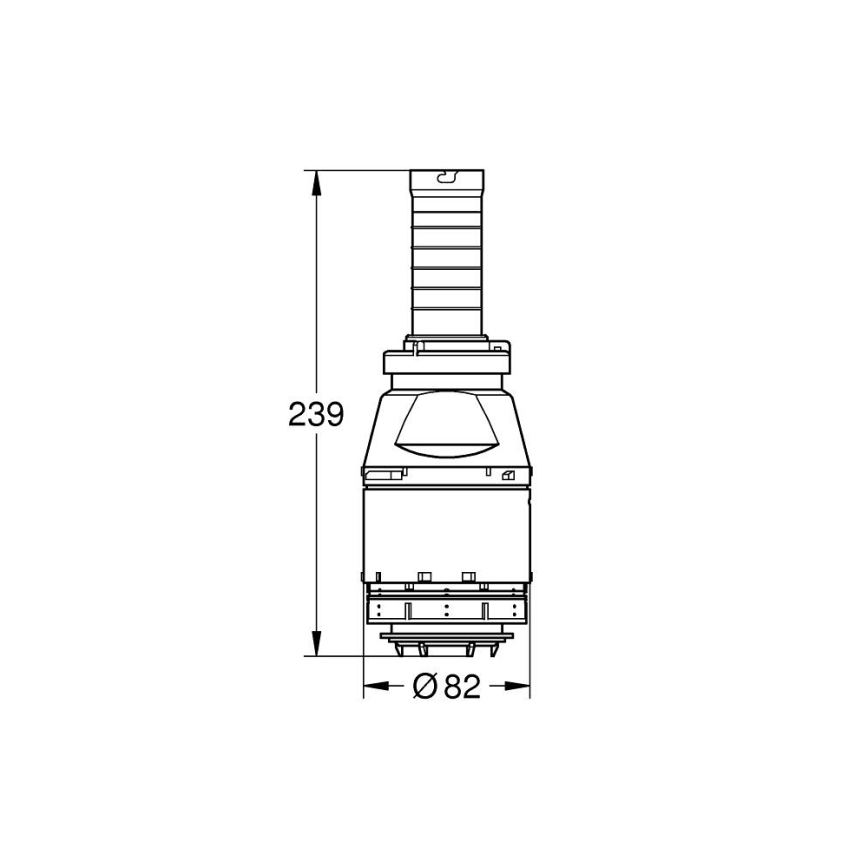 GROHE 42690000 - Valvola di scarico servo, senza sede della valvola e senza prolunga
