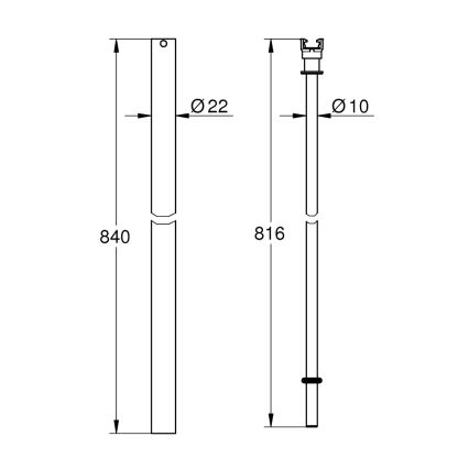 GROHE 48515000 - Barra per sistema doccia, cromo lucido