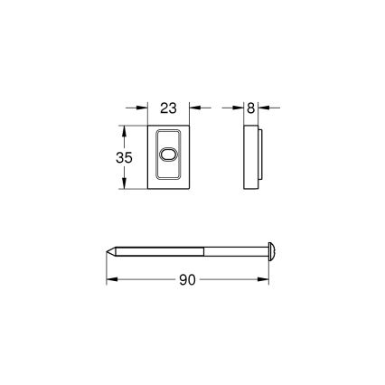 GROHE 48606001 - Rondella distanziatrice VITALIO UNIVERSAL, finitura cromo lucido