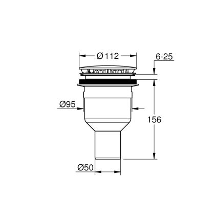 GROHE 49533000 - Set di scarico Ø 112 mm, cromo lucido