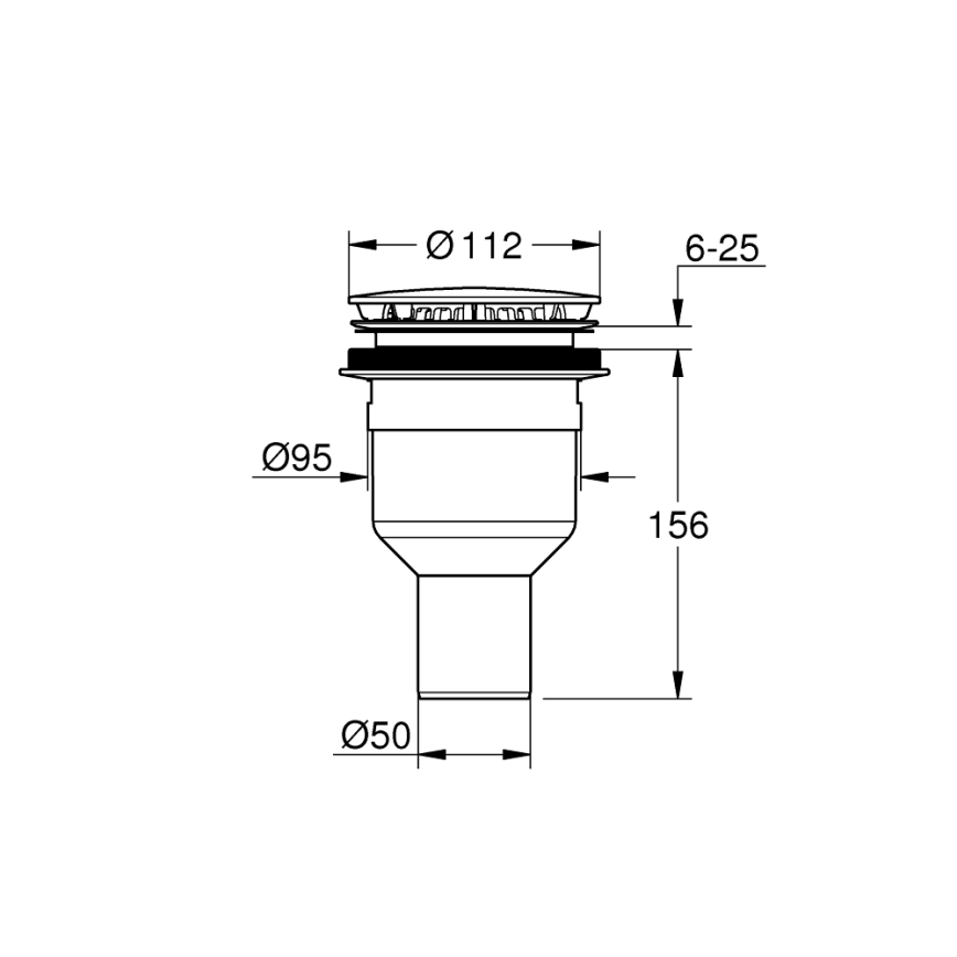 GROHE 49533000 - Set di scarico Ø 112 mm, cromo lucido