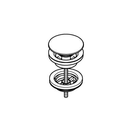 GROHE 65807A00 - Set di scarico con tappo per lavabo con troppopieno, finitura grafite