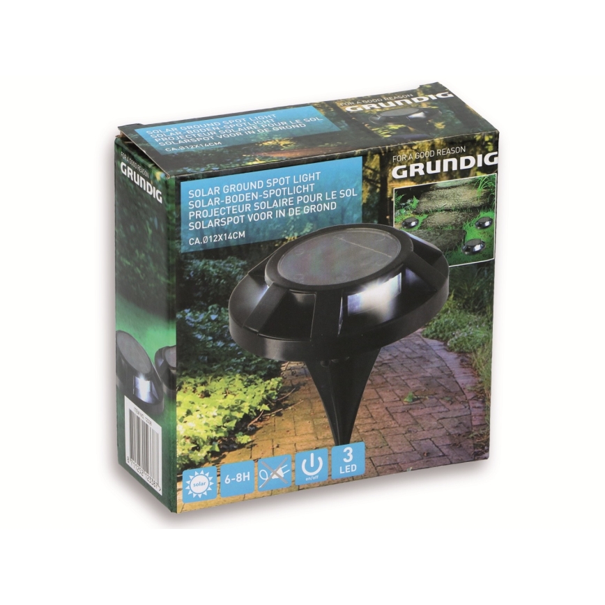 Grundig 12338 - Lampada LED solare 3xLED/1xAAA 600 mAh