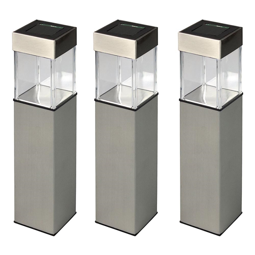 Grundig 90048 - SET 3x Lampada solare LED/5,5x28cm 1xAAA 600 mAh