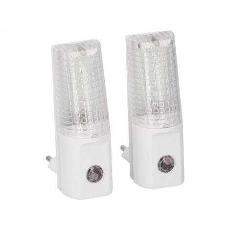 Grundig 96 – SET 2x Luce LED notturna con spina integrata 2xLED/0,5W/230V