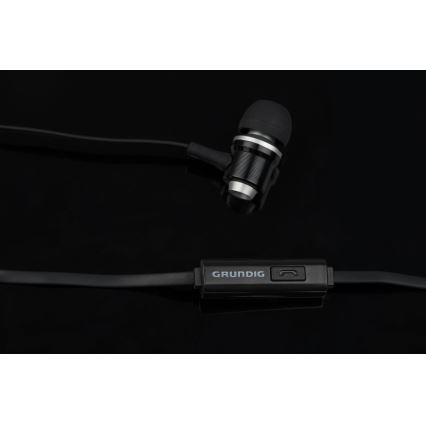 Grundig - Auricolari con microfono JACK 3,5 mm nero