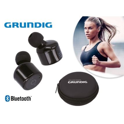 Grundig - Auricolari wireless Bluetooth neri