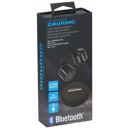 Grundig - Auricolari wireless Bluetooth neri
