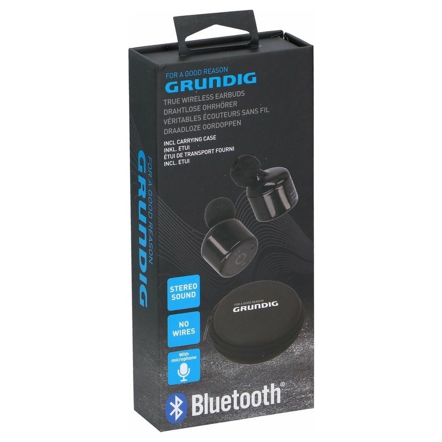 Grundig - Auricolari wireless Bluetooth neri