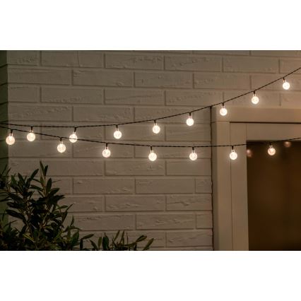 Grundig - Catena solare LED dimmerabile 50xLED/8 funzioni 9,35m IP44 bianco caldo 600 mAh + telecomando