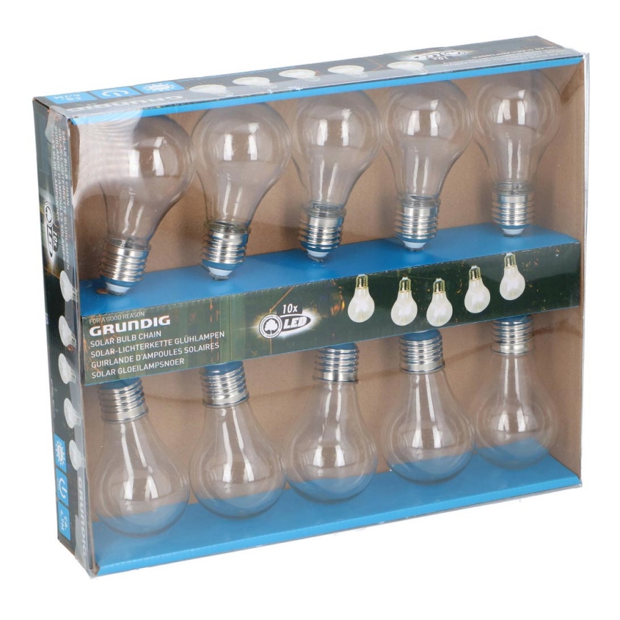 Grundig - Catena solare LED lampadine 10xLED/1xAA 600 mAh